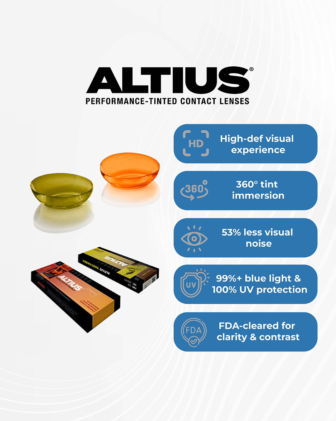 Altius contact lens tint options